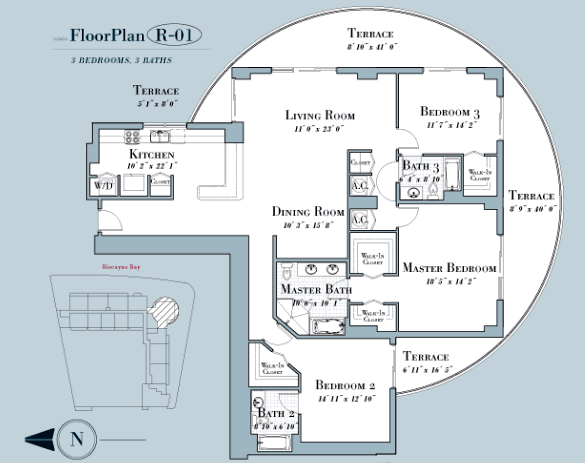 Floorplan of 1800 Club Condo Line 01
