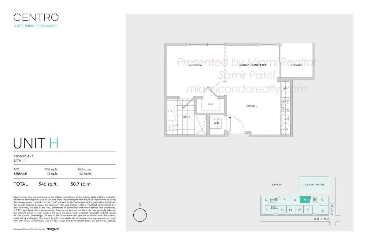 Centro Miami Floorplan Model H
