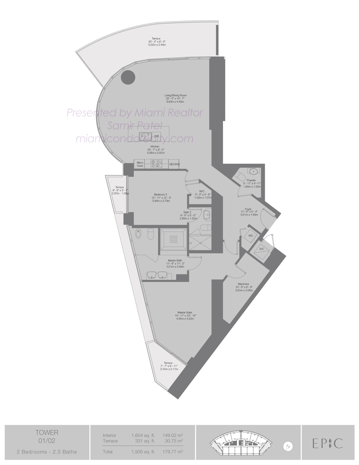 EPIC Residences Floorplans for 01 and 02 Lines