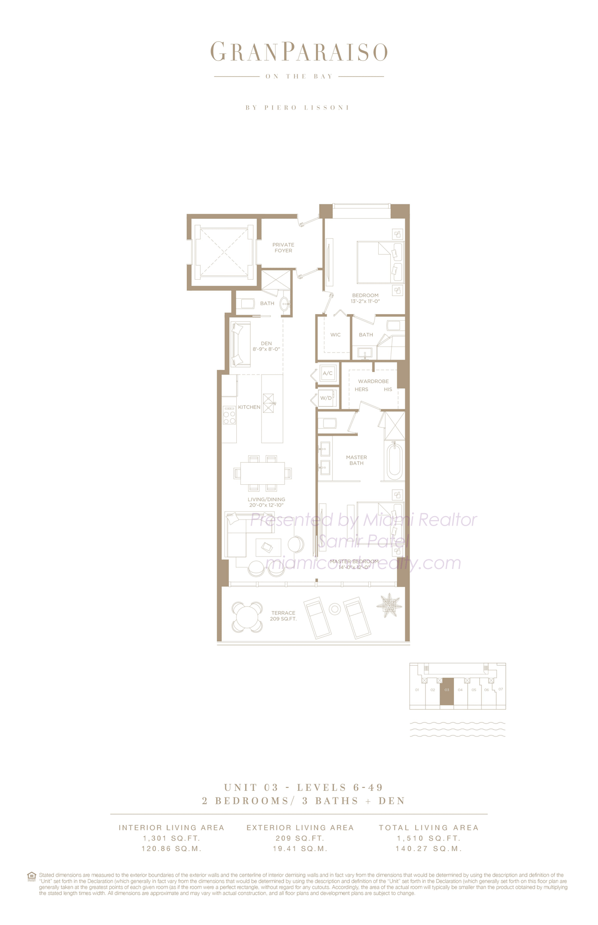 Floorplan of Gran Paraiso Condominium of 03 Line in Building