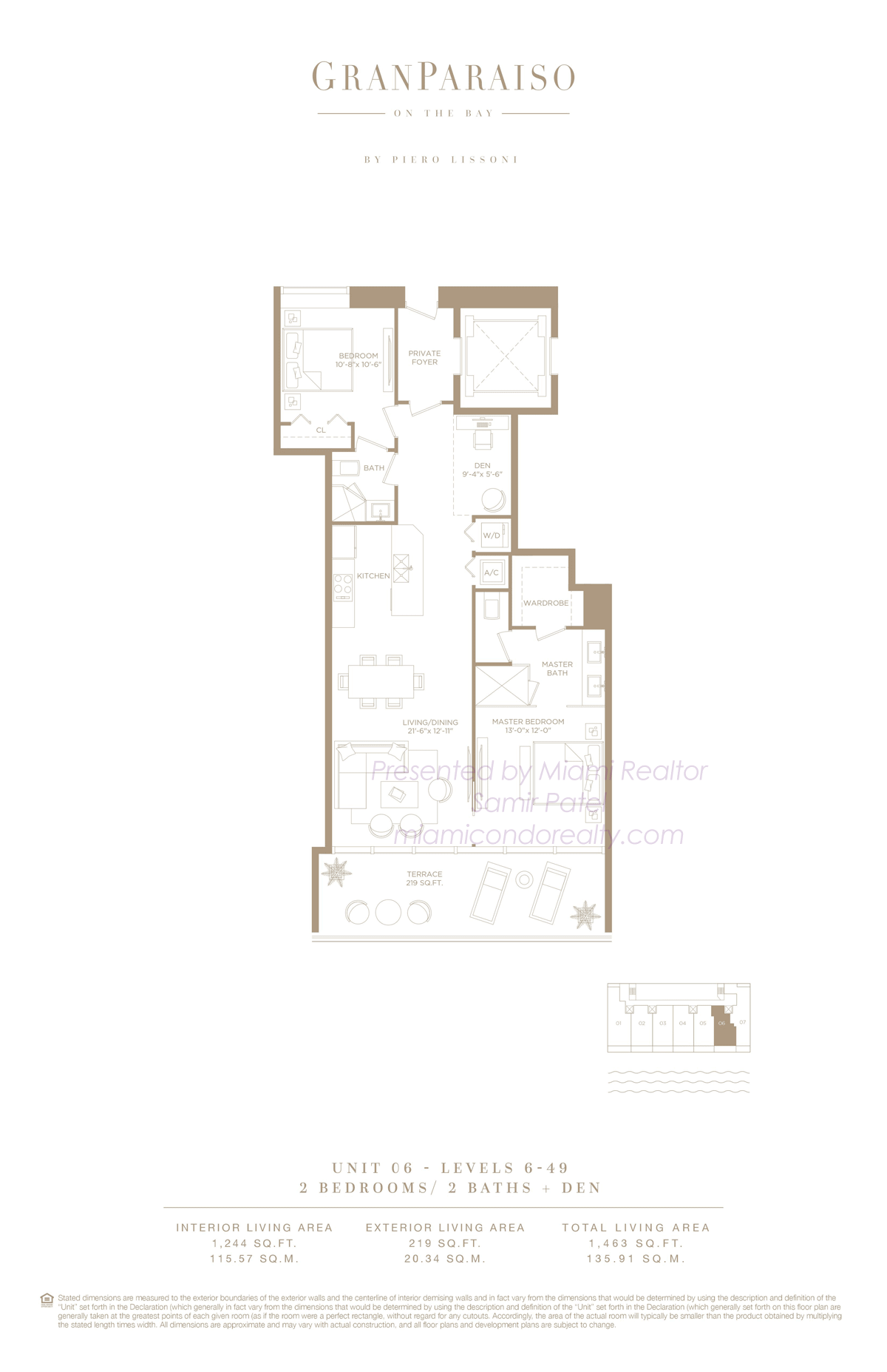 Floorplan of Gran Paraiso Condominium of 06 Line in Building
