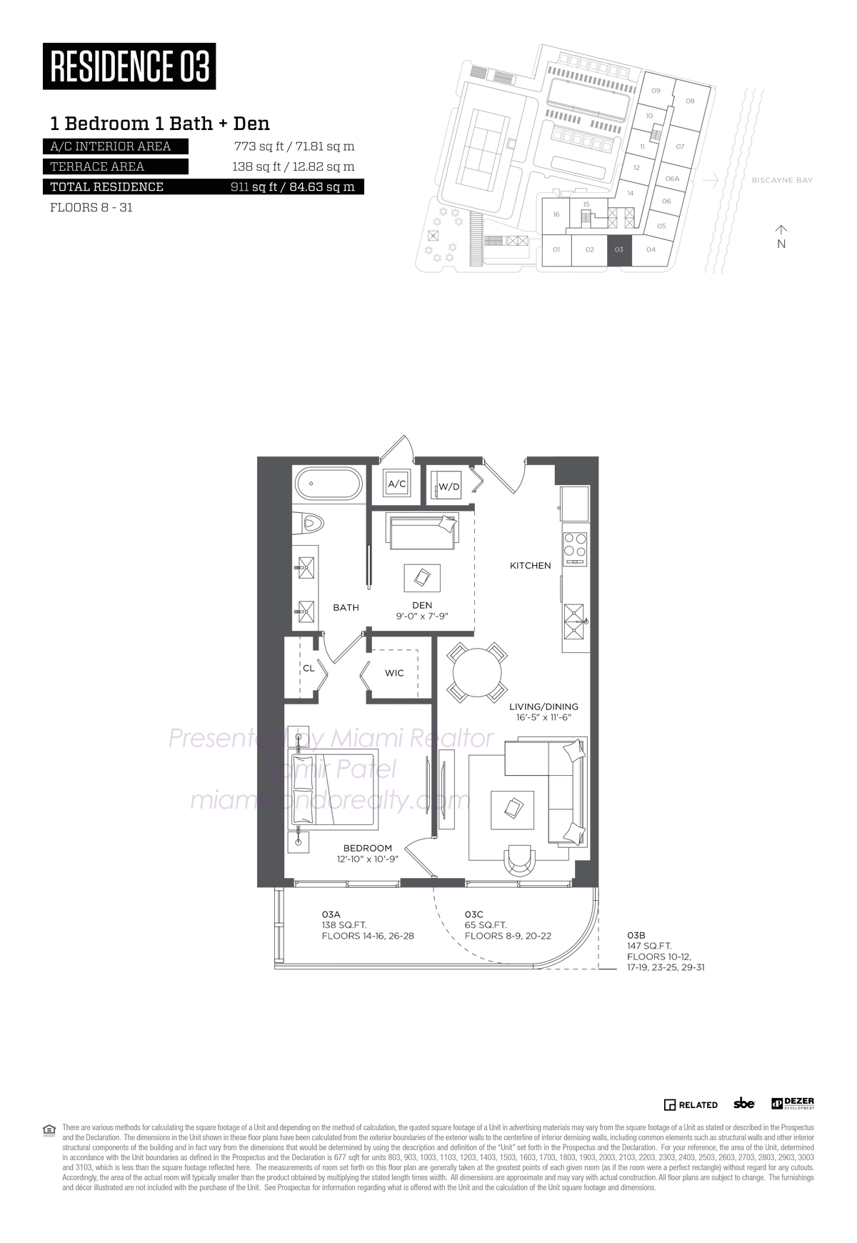 Floorplan of HYDE Midtown Tower Residences 03 Line in Building