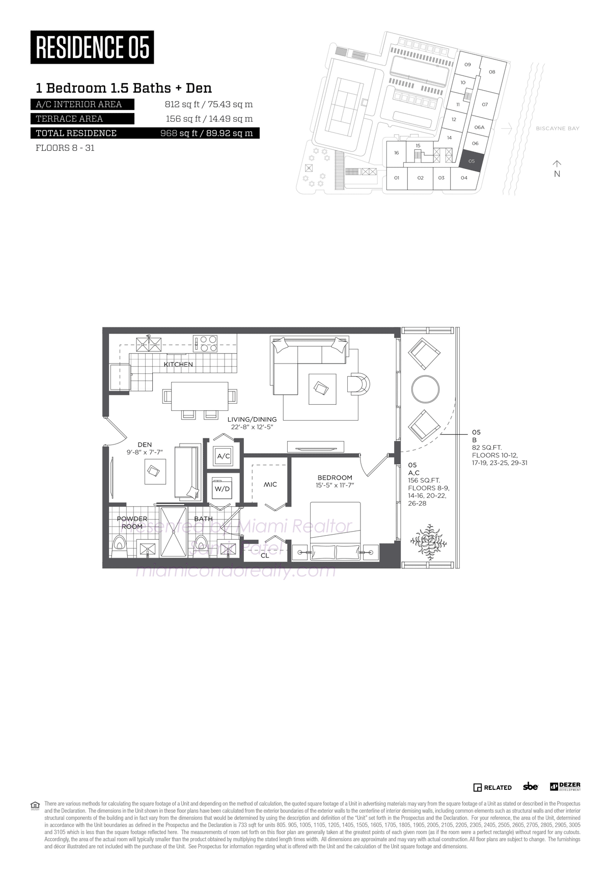 Floorplan of HYDE Midtown Tower Residences 05 Line in Building