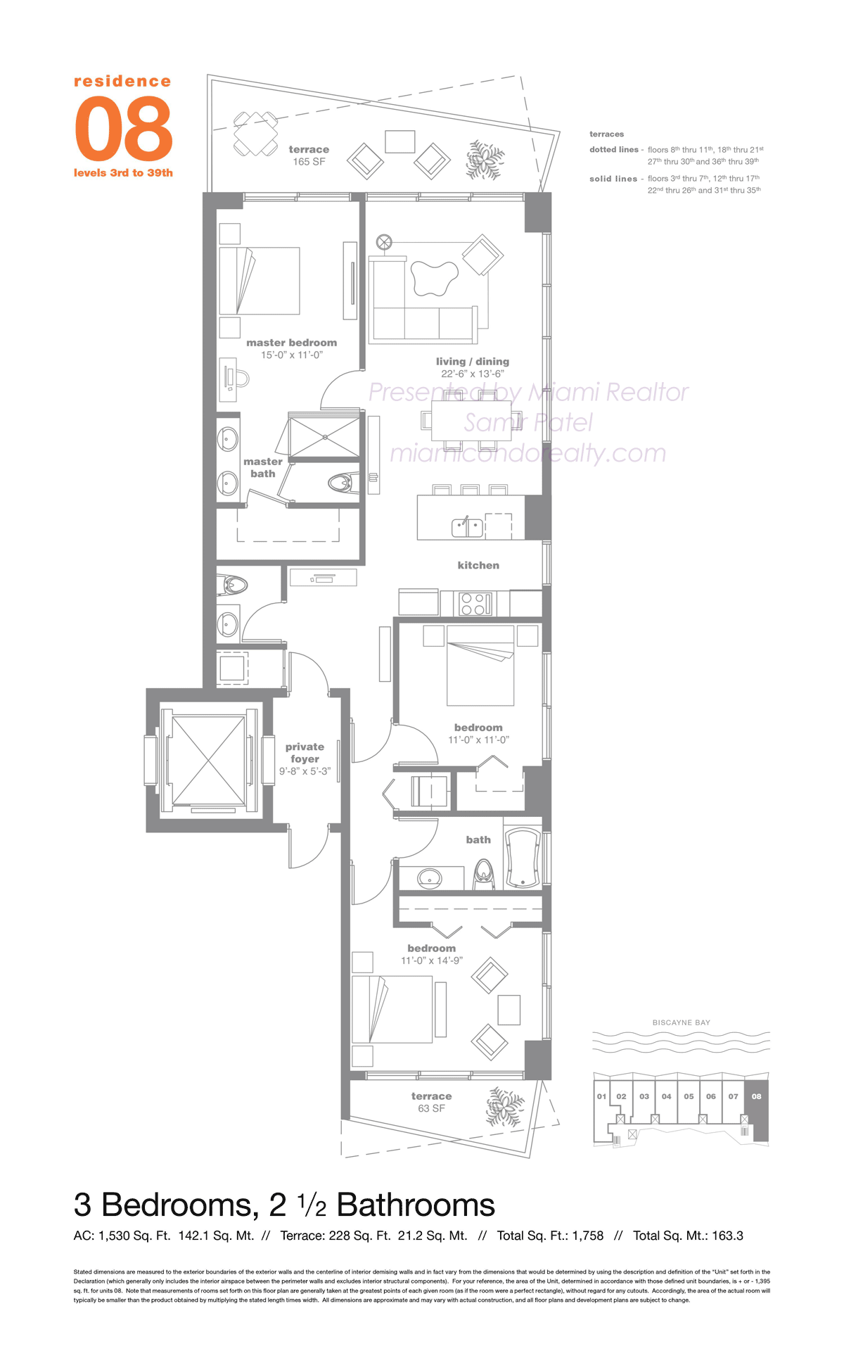 Floorplan of ICON Bay Condominium of 08 Line in Building