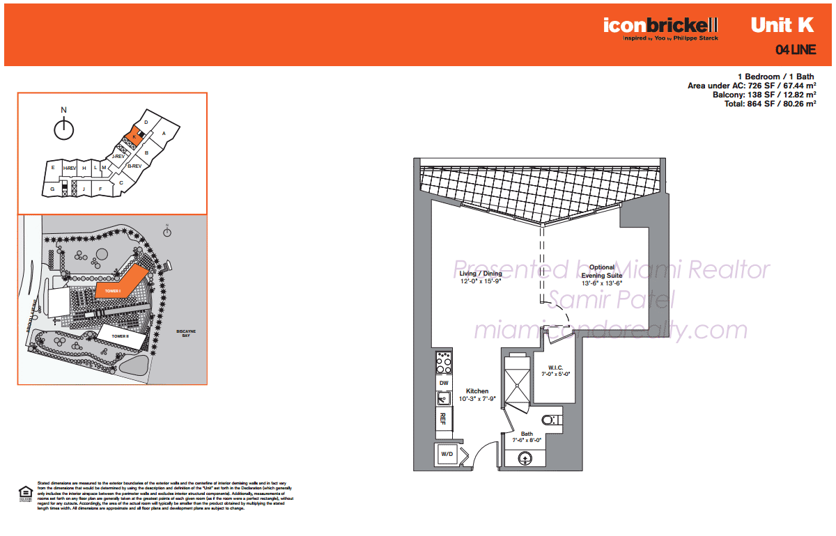 Floorplan of Icon Brickell Tower 1 Line 04
