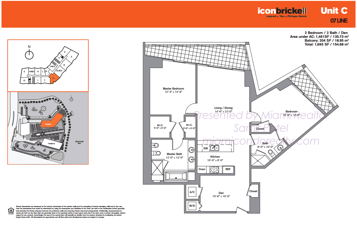 Floorplan of Icon Brickell Tower 1 Line 07