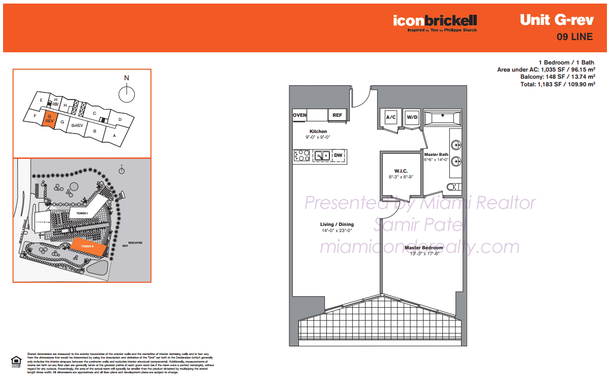 Floorplan of Icon Brickell Tower 2 Line 09