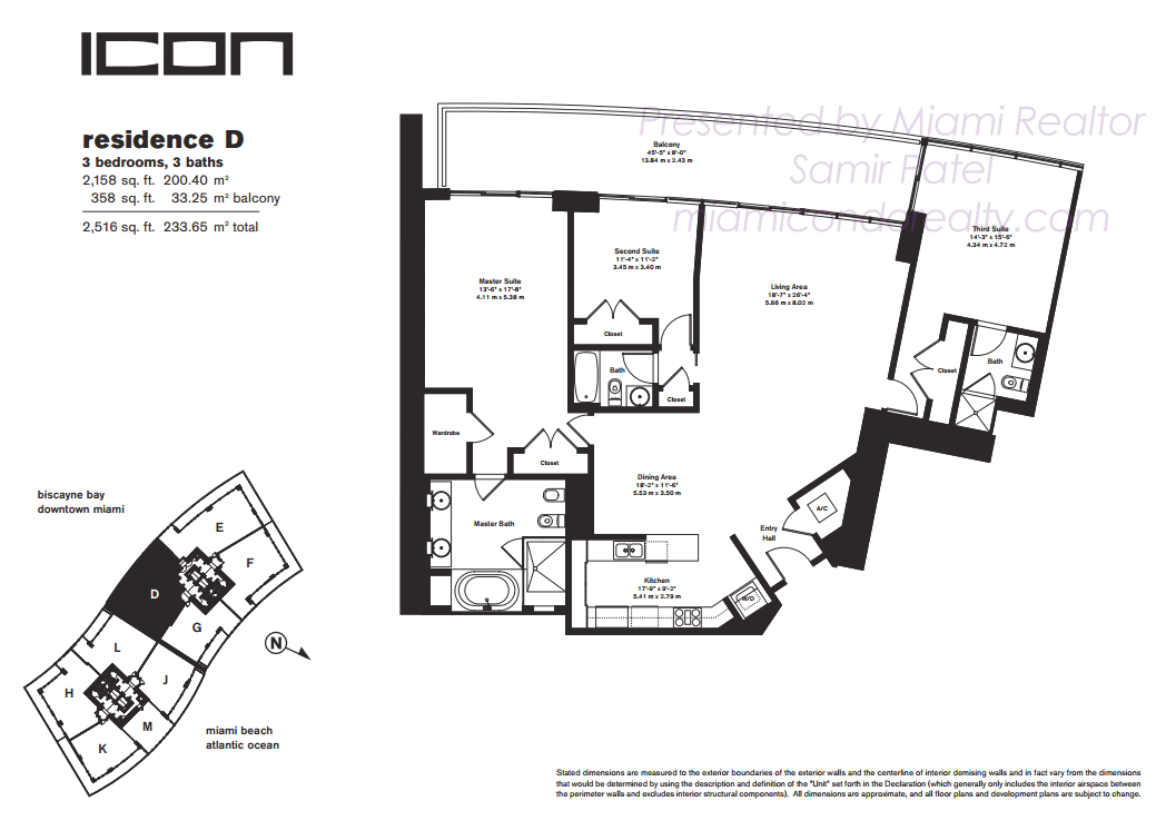 ICON South Beach Floorplan Model D