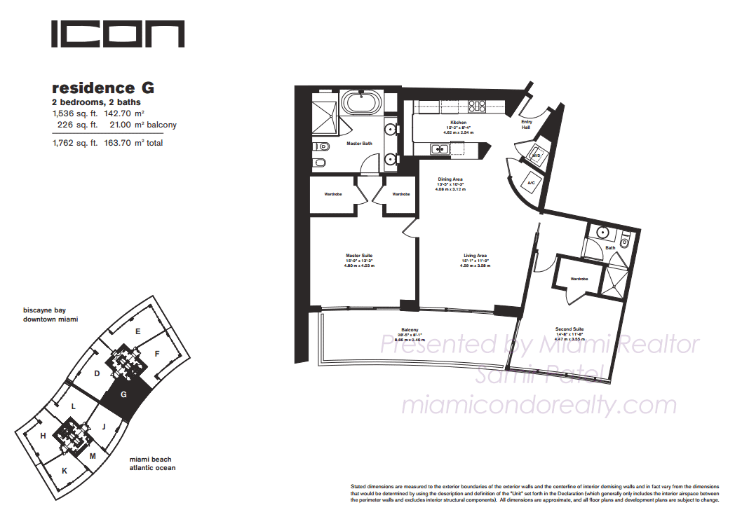 ICON South Beach Floorplan Model G