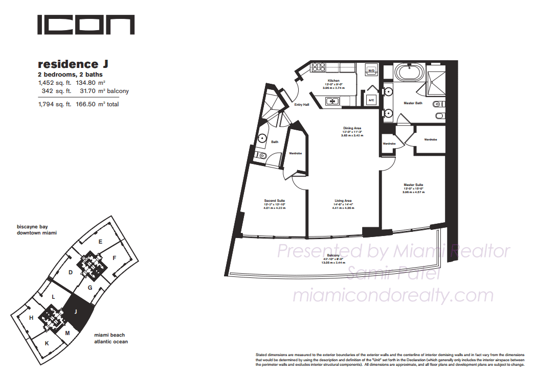 ICON South Beach Floorplan Model J