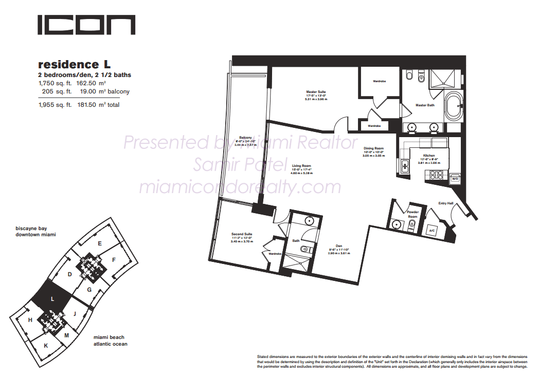 ICON South Beach Floorplan Model L