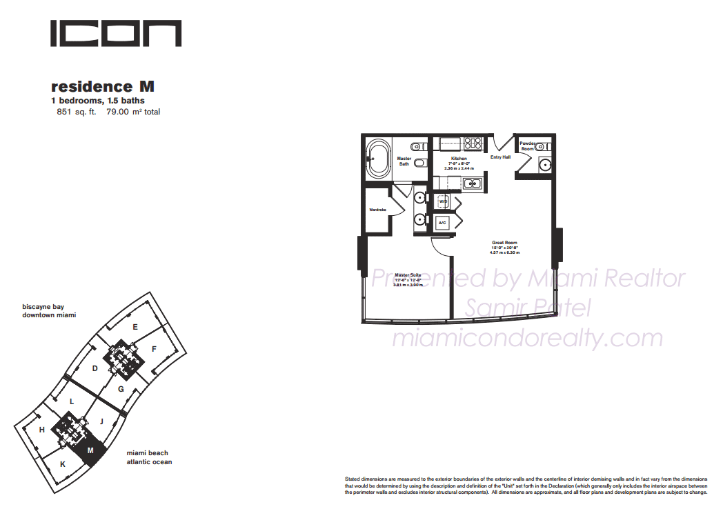 ICON South Beach Floorplan Model M
