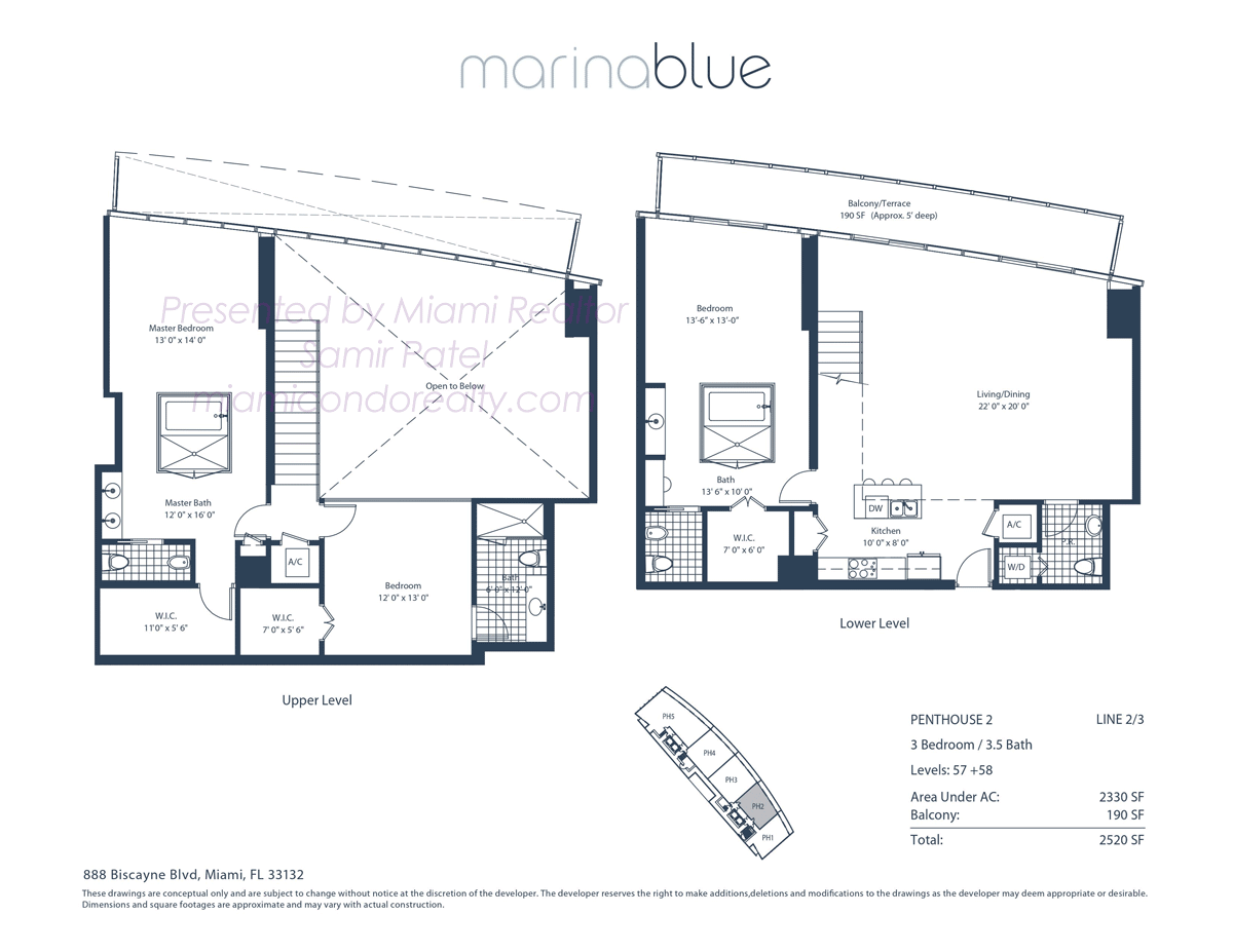 Marina Blue Penthouse 2 Floorplan