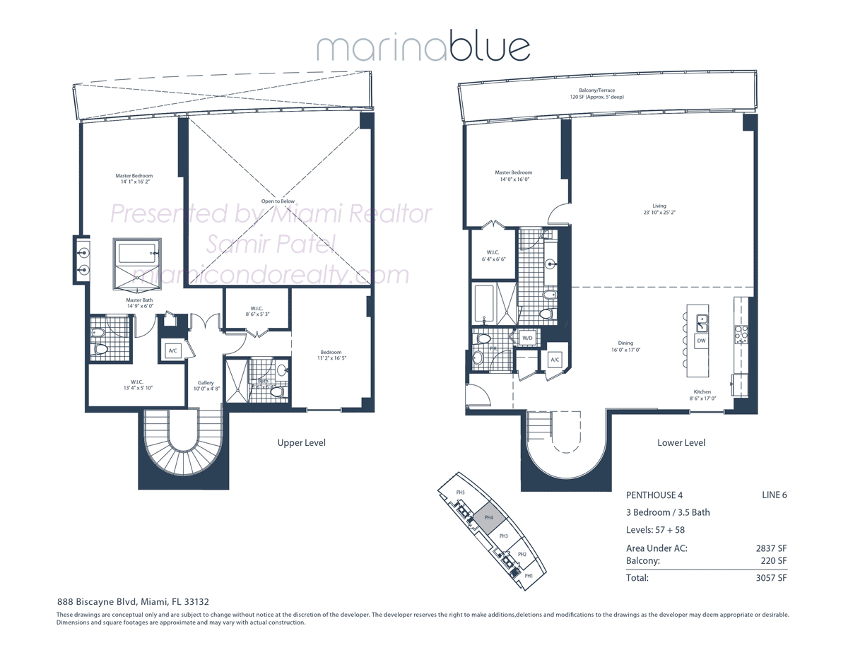 Marina Blue Penthouse 4 Floorplan