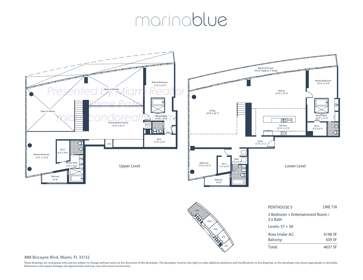 Marina Blue Penthouse 5 Floorplan