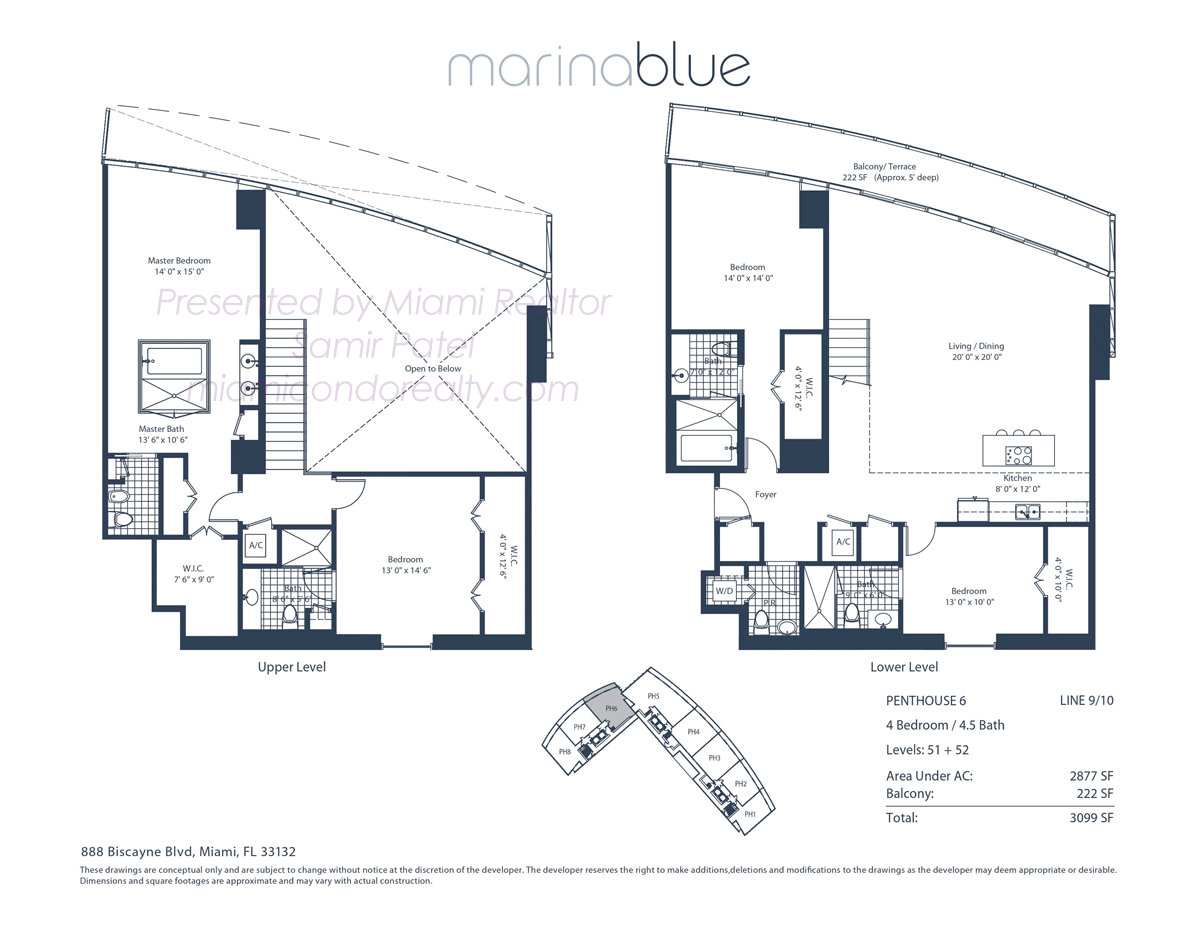 Marina Blue Penthouse 6 Floorplan