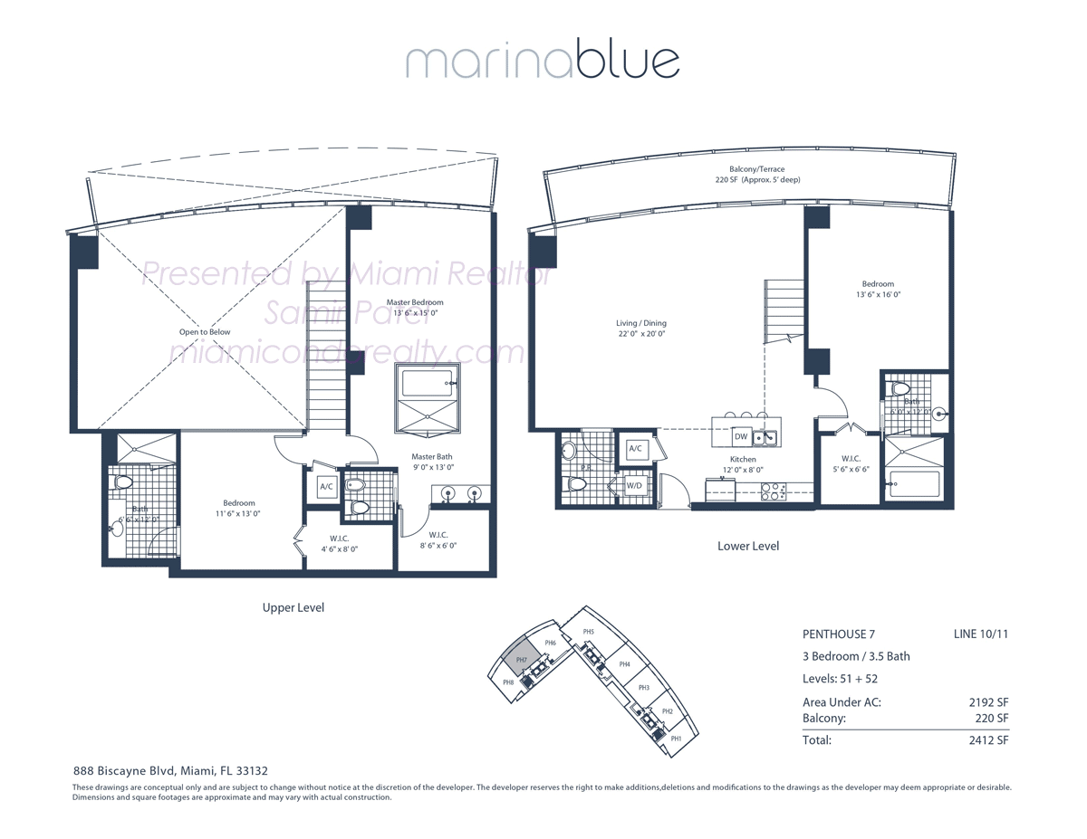Marina Blue Penthouse 7 Floorplan