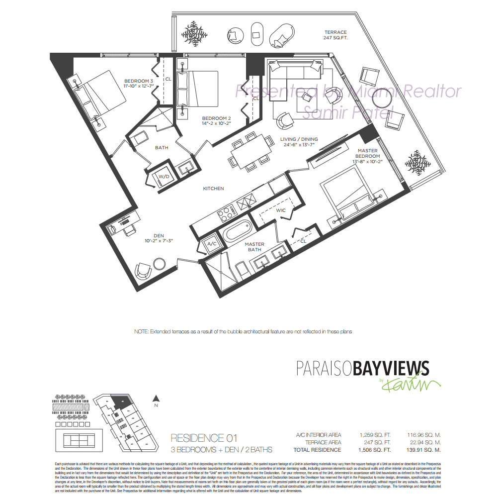 Floorplan of Paraiso Bayviews Condominium of 01 Line in Building