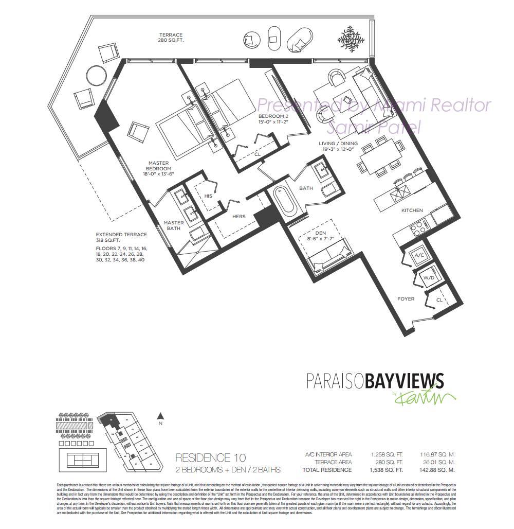 Floorplan of Paraiso Bayviews Condominium of 10 Line in Building