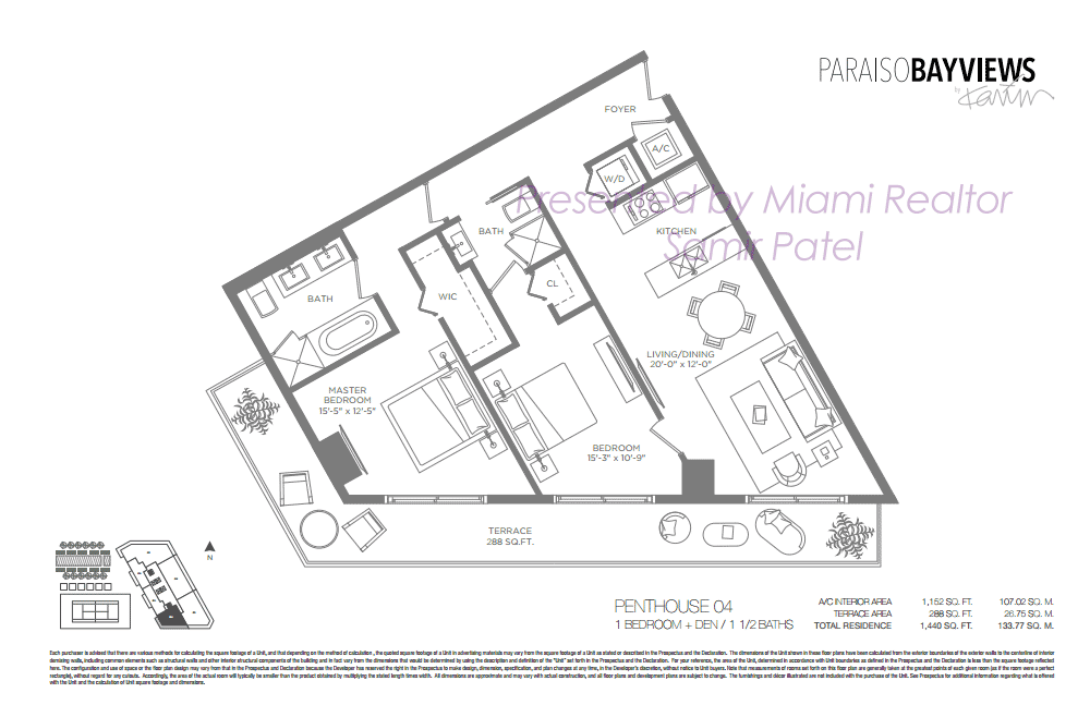 Floorplan of Paraiso Bayviews Condominium of Penthouse 04 Line in Building