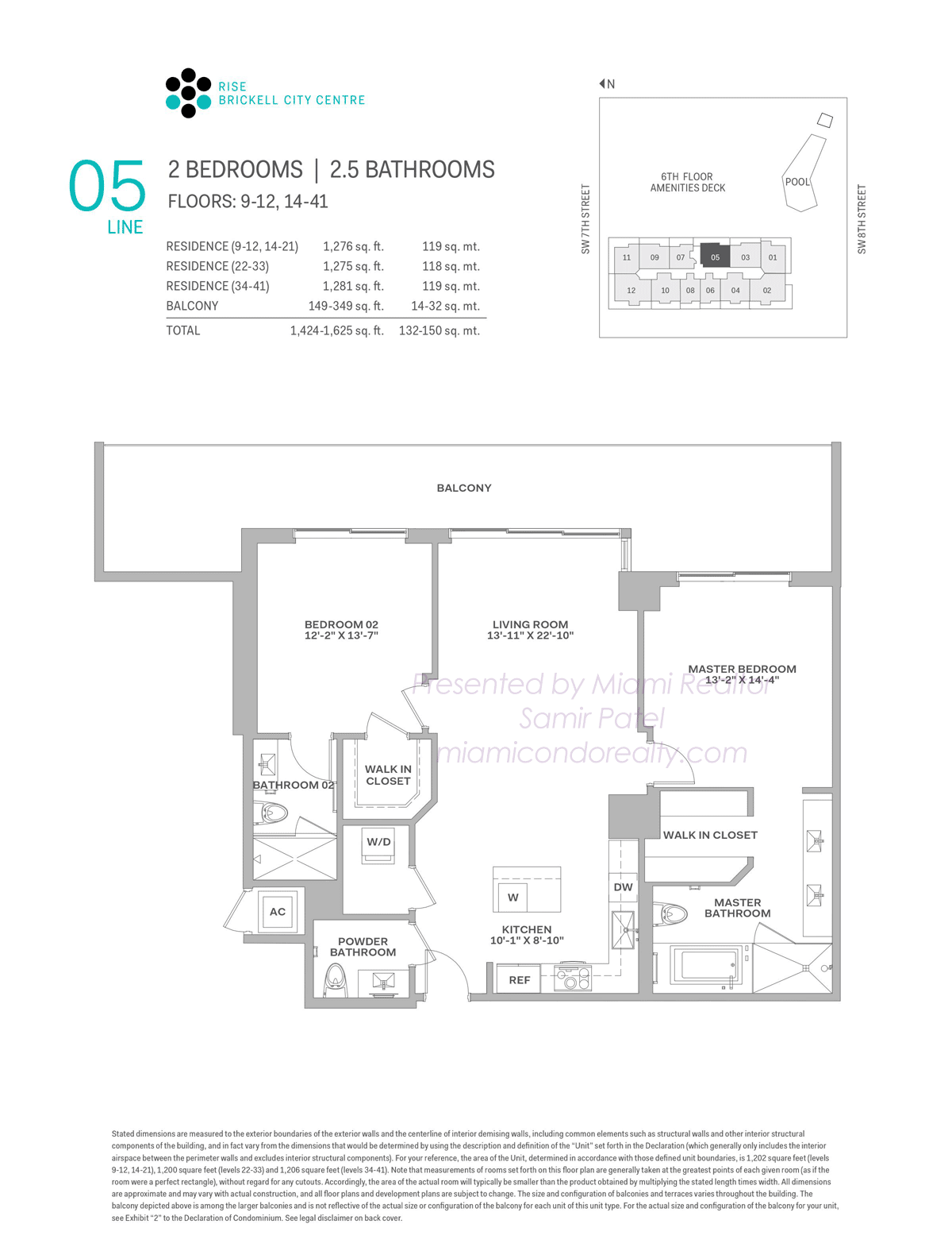 Rise at Brickell City Centre Residence 05 Floorplan