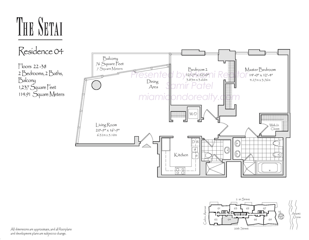 Setai South Beach Floorplan Residence 04c