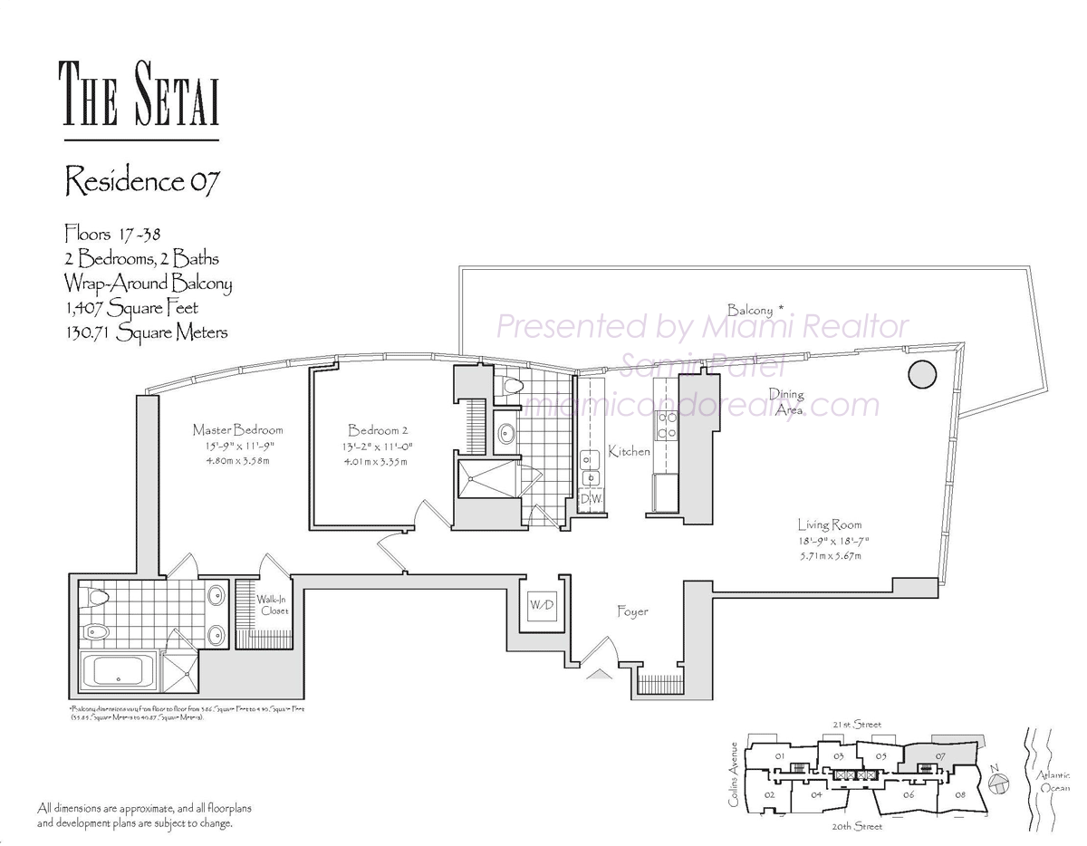 Setai South Beach Floorplan Residence 07