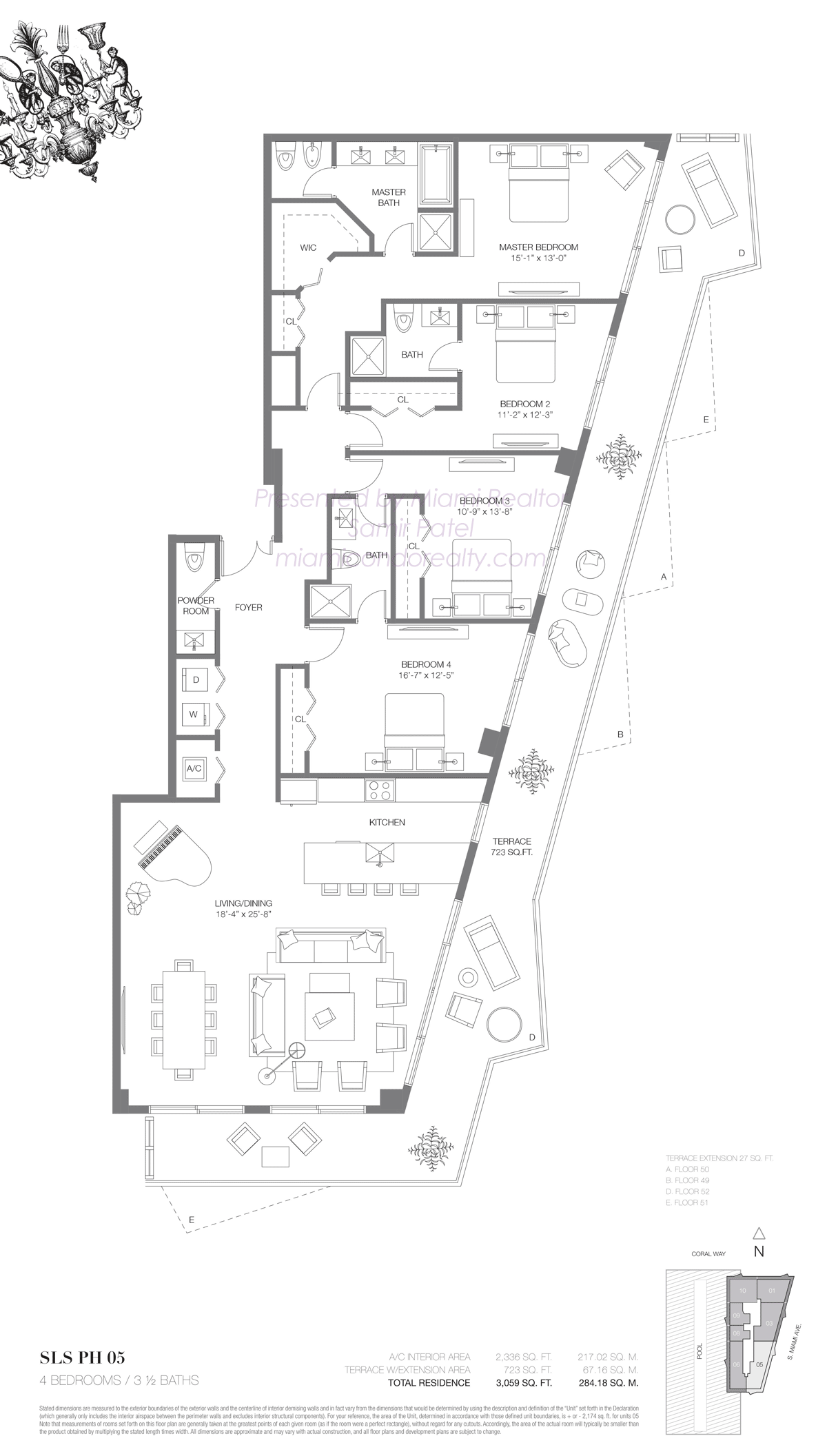 SLS Brickell Penthouse 05 Floorplan
