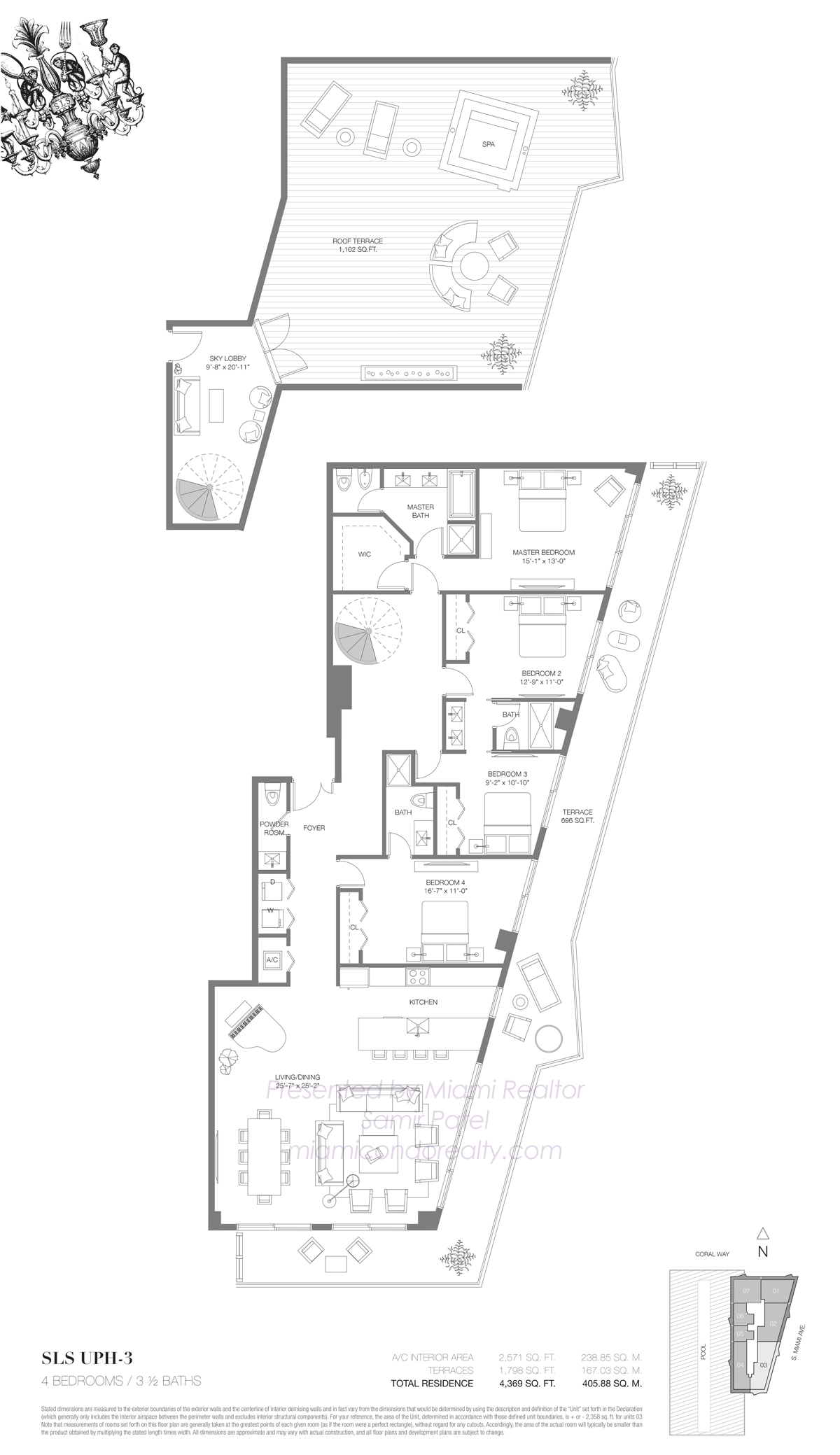 SLS Brickell Upper Penthouse 03 Floorplan