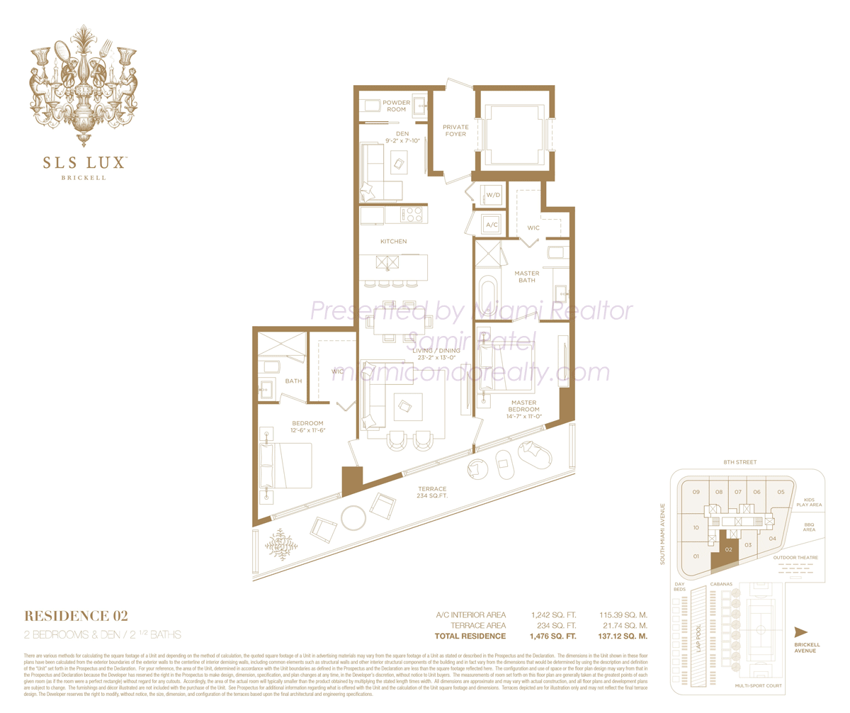 SLS LUX Brickell Residence 02 Floorplan