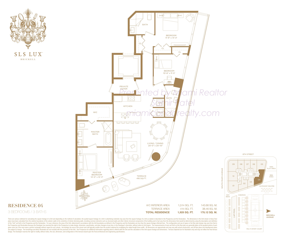 SLS LUX Brickell Residence 04 Floorplan