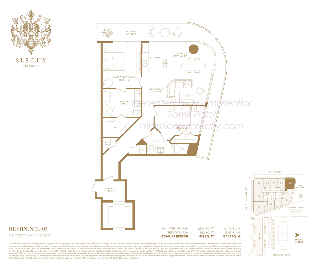 SLS LUX Brickell Residence 05 Floorplan