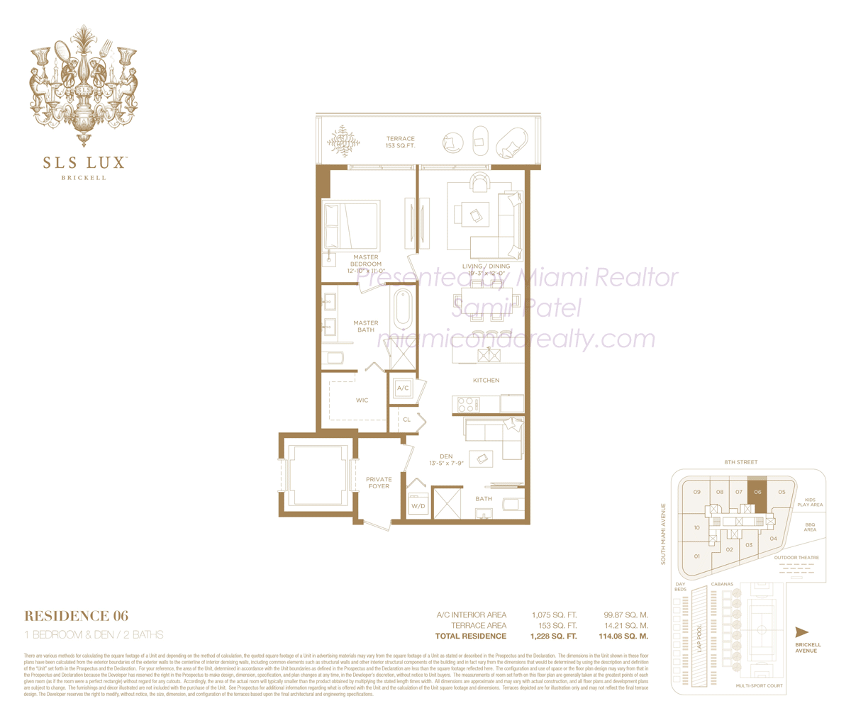 SLS LUX Brickell Residence 06 Floorplan