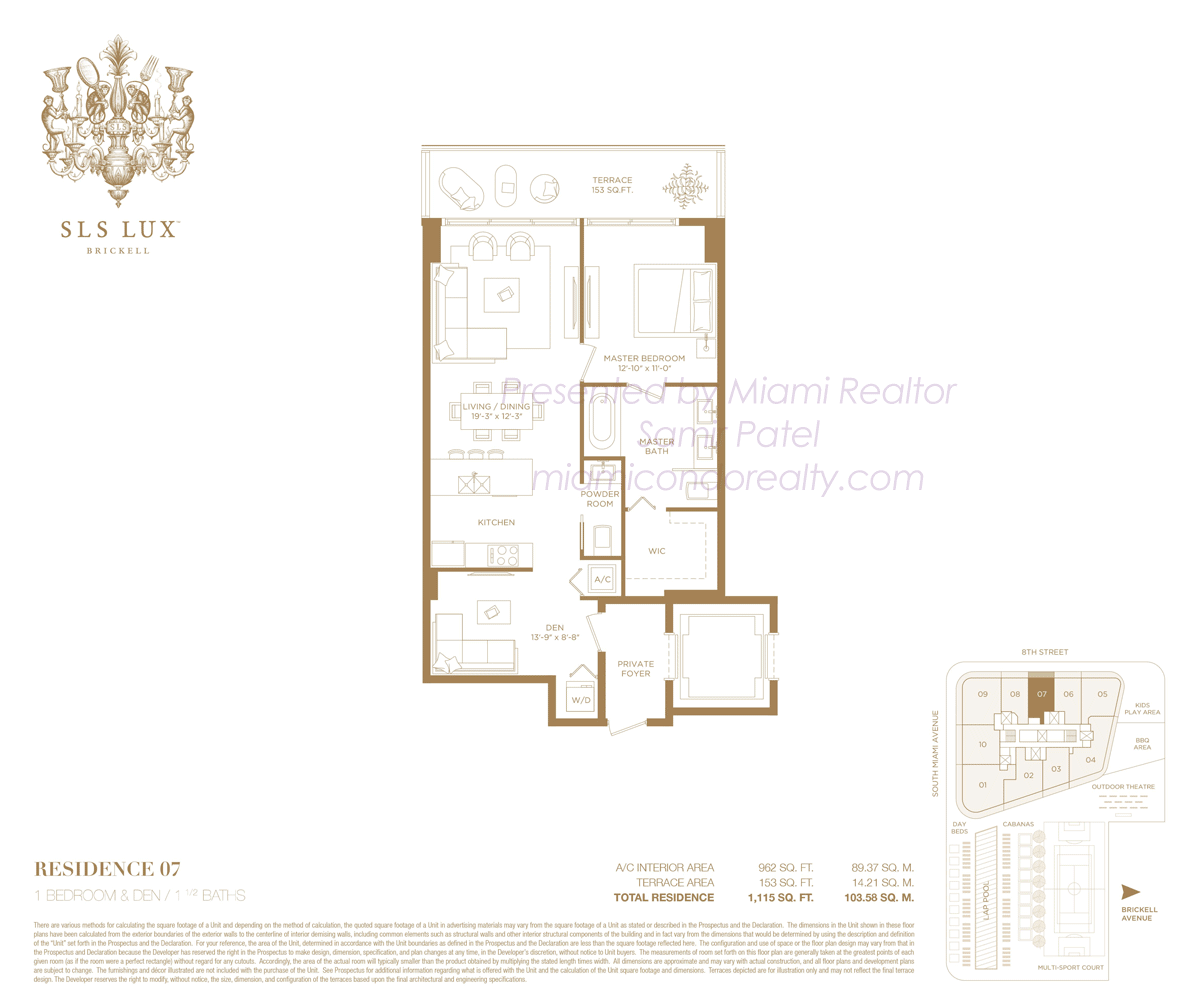 SLS LUX Brickell Residence 07 Floorplan