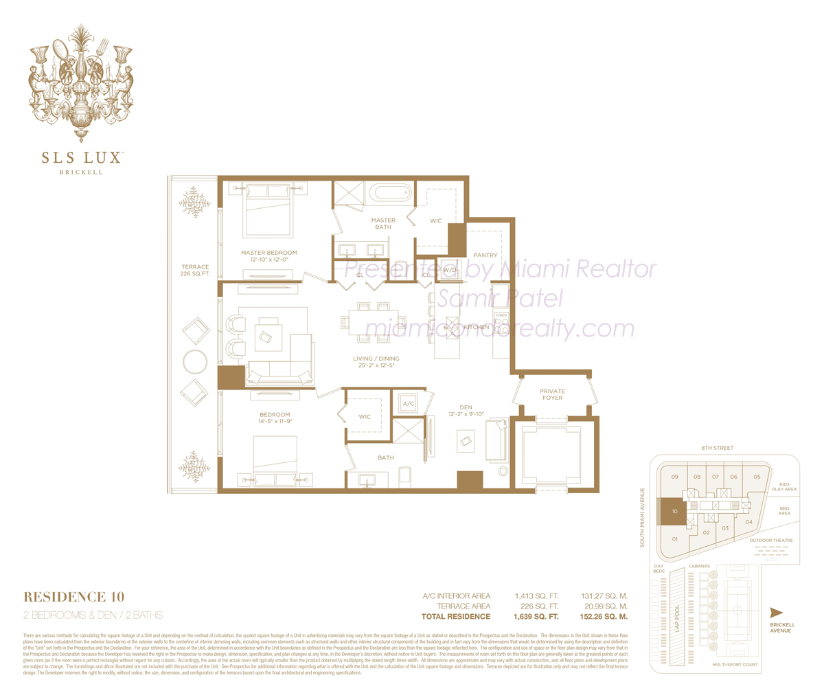 SLS LUX Brickell Residence 10 Floorplan