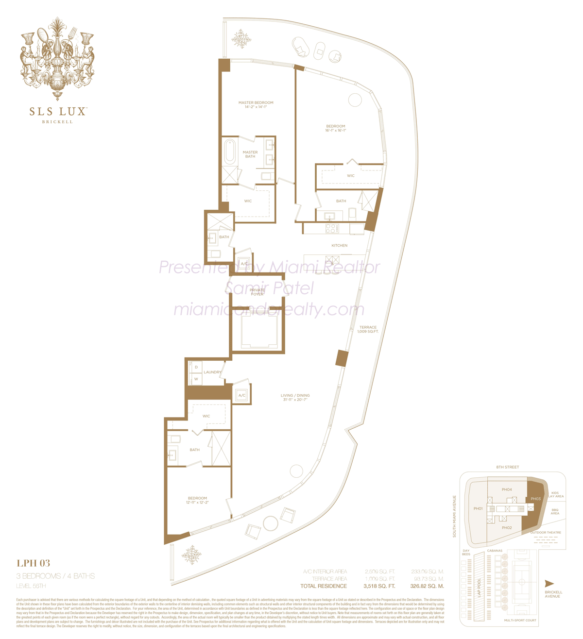 SLS LUX Brickell Lower Penthouse 03 Floorplan