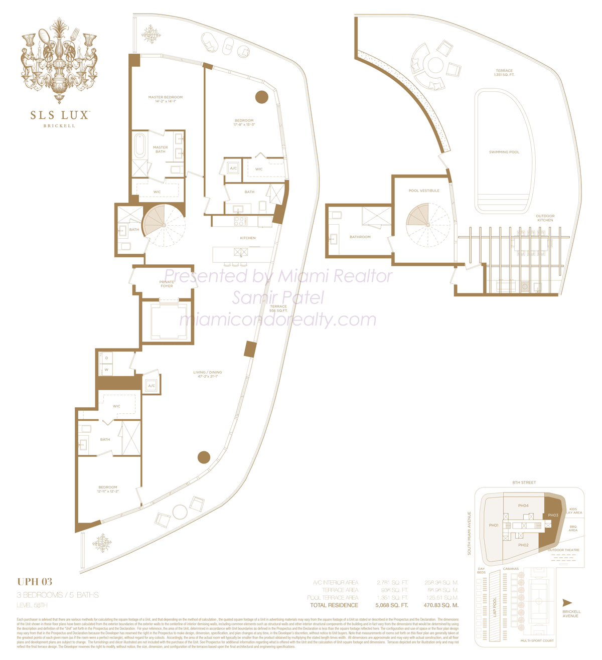 SLS LUX Brickell Upper Penthouse 03 Floorplan