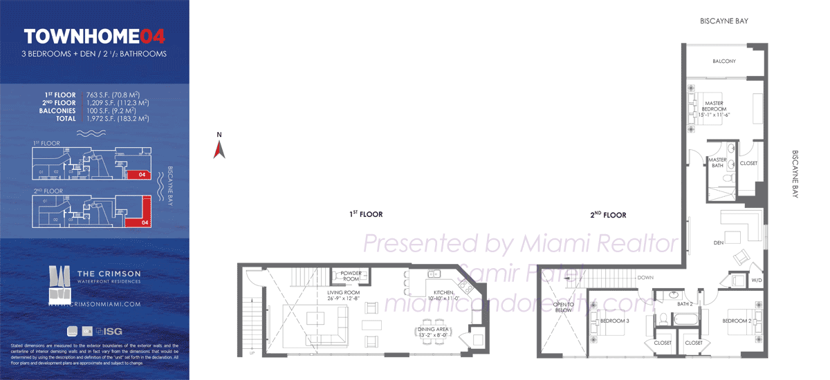 Floorplan of The Crimson Condo Townhouse 04 in Building